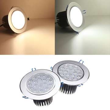 18W Bright LED Recessed Ceiling Down Light 85-265V + Driver  (COLOR.: WHITE)