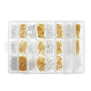 1963pcs Gold Silver Mixed Color Repair Metal Tools DIY Craft Supplies Set Jewelry
