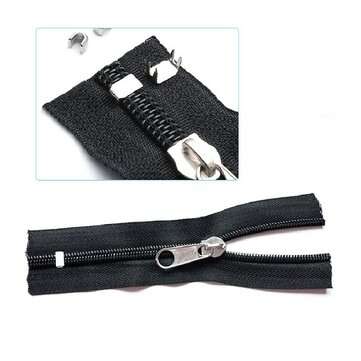 197Pcs Zipper Repair Kit Zipper Replacement Zipper Pull Rescue Kit with Zipper Install Pliers Tool a