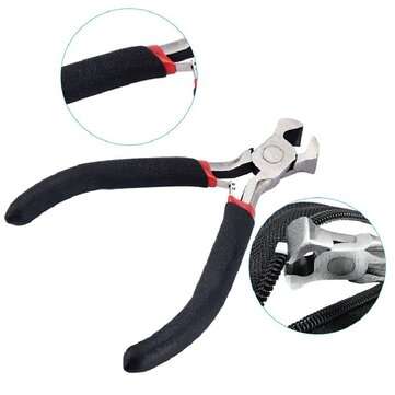 197Pcs Zipper Repair Kit Zipper Replacement Zipper Pull Rescue Kit with Zipper Install Pliers Tool a