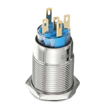 19mm 5 Pin 12V LED Push Latching Button On Off Light Switch
