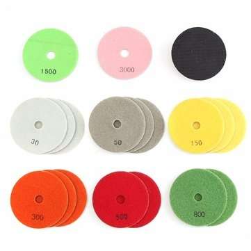 19pcs 4 Inch 30-3000 Grit Diamond Polishing Pads with M16 Backer Pad