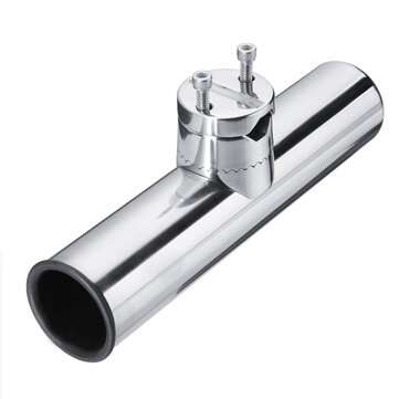 19mm-26mm Stainless Steel Fishing Rod Holder Marine Boat Tackle Clamp On Rails Mount