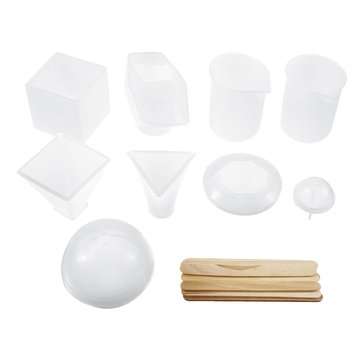19PCS DIY Resin Casting Molds Silicone Jewelry Pendant Craft Making Mould Tool