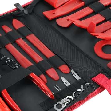 19Pcs Trim Removal Pry Tool Molding Kit Panel Door Dash Interior Clip Set