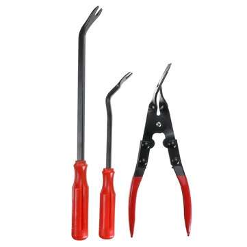 19Pcs Trim Removal Pry Tool Molding Kit Panel Door Dash Interior Clip Set