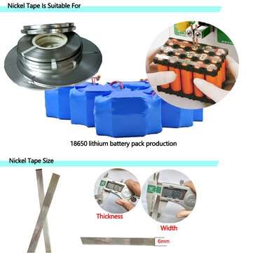 1kg 0.15x6mm Nickel Strip 18650 Battery Pack Welding Nickel Belt Nickel Plated Steel Strip Lithium B