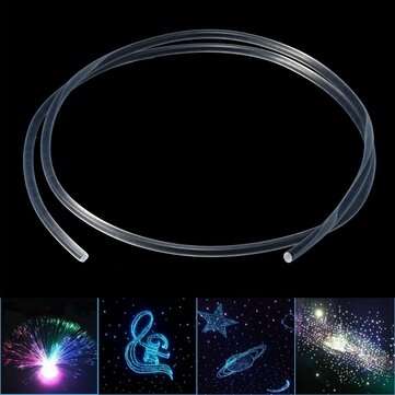 1M Side Glow Optic Fiber Car Light Opitcal Cable Ceiling Lighting Decor 1.5-5mm (SIZE: 4MM)
