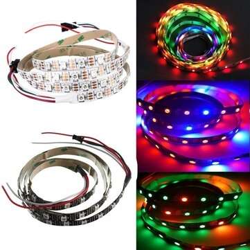 1M WS2812B 5050 RGB Non-Waterproof 60 LED Strip Light Dream Color Changing I... (SHELL COLOR: BROWN)