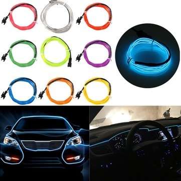 1M USB Flexible EL Wire Neon LED Strip Light Glow Rope Tube Party Decoration wit... (COLOR.: ORANGE)