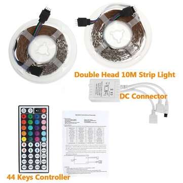 1M/3M/5M/10M/20M 3528SMD RGB LED Strip Light Non-waterproof Backlight TV Lamp DC12V... (LENGTH: 10M)
