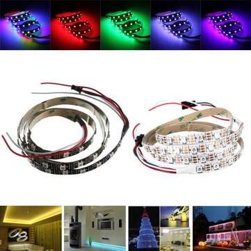 1M WS2812 IC SMD5050 Dream Color RGB Non-Waterproof LED Strip Light Individual Ad... (COLOR.: BLACK)