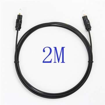 1M-15M Gold Plated Digital Toslink SPDIF Audio Optical Fiber Cable Cord (SIZE: 2M)