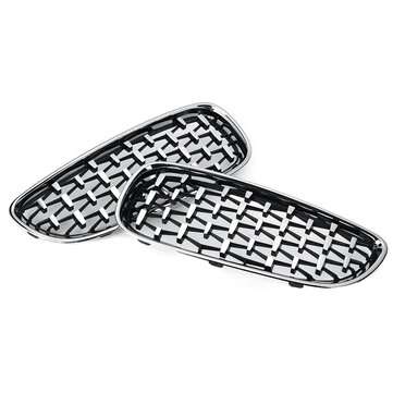 1Pair Car Decoration Front Bumper Diamond Grille Grill For BMW Z4 E89 2009-2016
