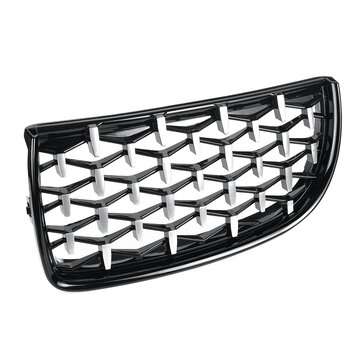 1Pair Front Kidney Grill Grilles Diamond Mesh Upper Hood Eyelids For BMW E90 E91