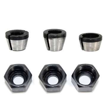 1Pc 3Pcs Collet 6mm 6.35mm 8mm Collets Chuck Engraving Trimming Machine Electric Route... (TYPE: D.)