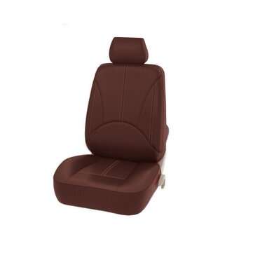 1PC Universal Car Front Seat Cushion Covers with Head Cover PU Leather (COLOR: COFFEE)