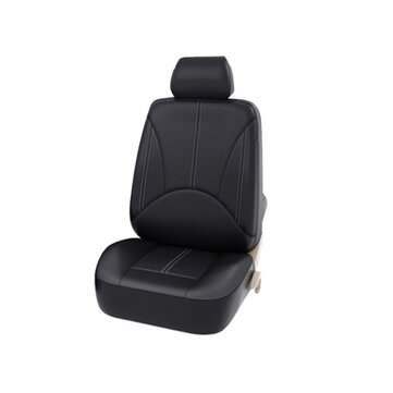 1PC Universal Car Front Seat Cushion Covers with Head Cover PU Leather (COLOR: BLACK)
