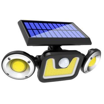 1PC/2PCS 3 Head LED Solar Light PIR Motion Sensor Rotable Wall Lamp Outdoor Garde... (QUANTITY: 1PC)