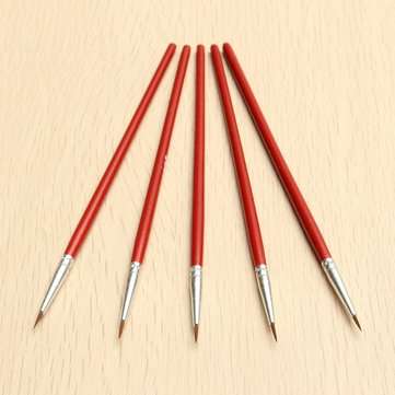 1Pce Short Handle Artist Paint Brush Set Round Shape Nylon Hair Hook Line Pen Brush Set