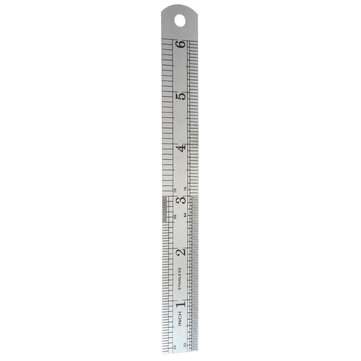 1pcs 15cm Double Side Stainless Steel Measuring Straight Ruler Metric Silver