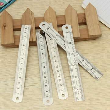1pcs 15cm Double Side Stainless Steel Measuring Straight Ruler Metric Silver