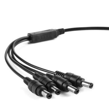 1PCS 1 DC Female To 4 Male Plug Power Cord adapter Connector Cable Splitter for CCTV Camera Surveill