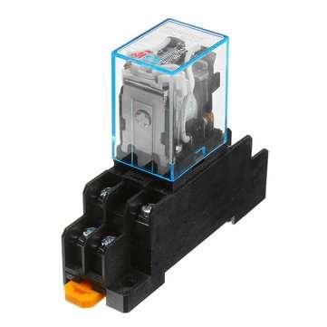 1Pcs AC110V Coil Power Relay LY2NJ JQX-13F DPDT 8 Pin PTF08A With Socket Base