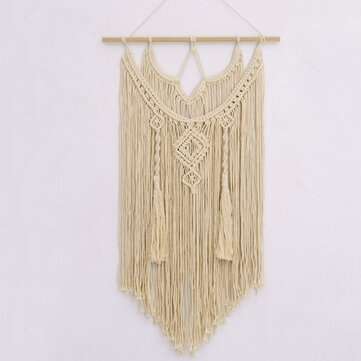 1Pcs Canvas Tapestry Macrame Handmade Woven Wall Art Cotton Bohemian Hanging Tapestry For Room Decor
