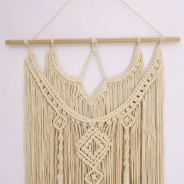 1Pcs Canvas Tapestry Macrame Handmade Woven Wall Art Cotton Bohemian Hanging Tapestry For Room Decor
