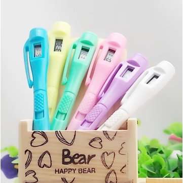 1Pcs Creative Digital Clock Ballpoint Pen Electronic Watch Student Pen New Student Stationery