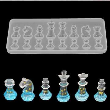 Crystal Chess Silicone Mold for DIY Ornament Resin Casting Craft Mould Tool