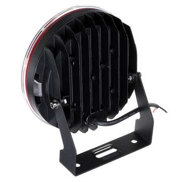 1Pcs LED 9-32V IP68 6000K 105W 6000LM Motorcycle Car ATV Headlights Red 7Inch