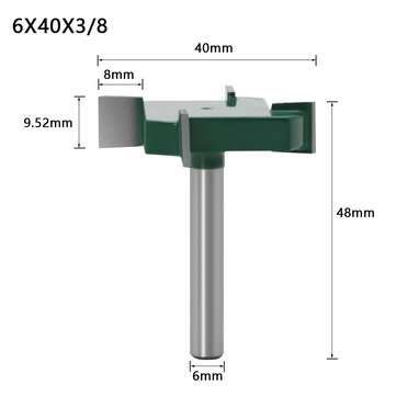 1pcs Or 4pcs 6mm Shank 4 Edge T Type Slotting Cutter Woodworking Tool Router Bits For W... (TYPE: C)