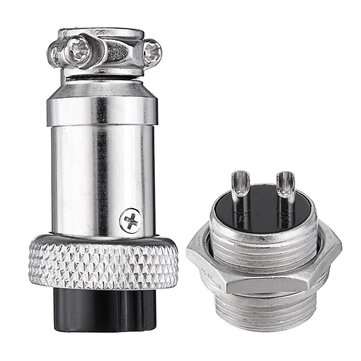 1Set GX16-2 Pin Male And Female Diameter 16mm Wire Panel Connector GX16 Circular Aviation Connector