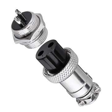 1Set GX16-2 Pin Male And Female Diameter 16mm Wire Panel Connector GX16 Circular Aviation Connector