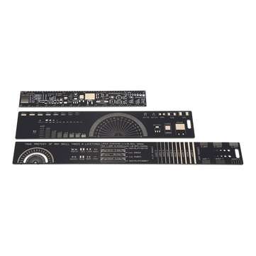 1Set 15cm 20cm 25cm Multifunctional PCB Ruler Measuring Tool Resistor Capacitor Chip IC SMD Diode Tr