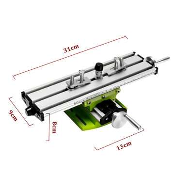 2 Axis Milling Compound Working Table Cross Sliding Bench Drill Vises Fixture DIY