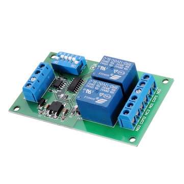 2 Channel RS485 Relay Board UART Serial Port Switch Module Modbus Remote Control for PLC Smart Home