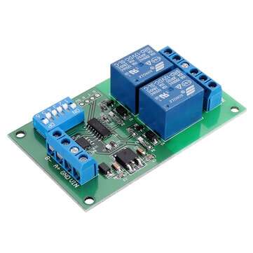 2 Channel RS485 Relay Board UART Serial Port Switch Module Modbus Remote Control for PLC Smart Home