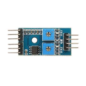 2 Channel Speed Sensor Module Counting Motor Speed Controller Measuring Slot Type Optocoupler Module