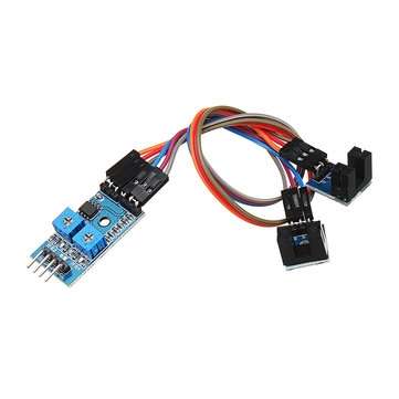 2 Channel Speed Sensor Module Counting Motor Speed Controller Measuring Slot Type Optocoupler Module