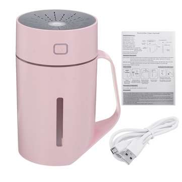 2 Gear USB Battery Wireless Mini 7 Color LED Humidifier (COLOR.: PINK)