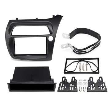 2 Din Radio Fascia Hatchback Car Stereo Panel DVD Headunit Frame Kit For Honda Civic