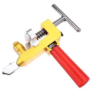 2 In 1 Glass Tile Opener with 2Pcs Extra Cutting Head Carbide Blade Wheel Cutter for Glass Tile Mirr