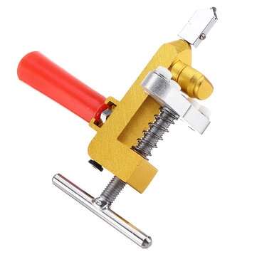 2 In 1 Glass Tile Opener with 2Pcs Extra Cutting Head Carbide Blade Wheel Cutter for Glass Tile Mirr
