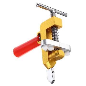 2 In 1 Glass Tile Opener with 2Pcs Extra Cutting Head Carbide Blade Wheel Cutter for Glass Tile Mirr
