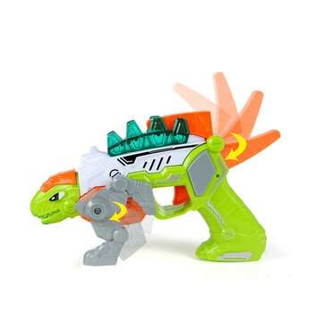 2 in 1 Dinosaur Model Toy Fun For Kids Children Boys with Sound Light Gift Early ... (COLOR.: GREEN)