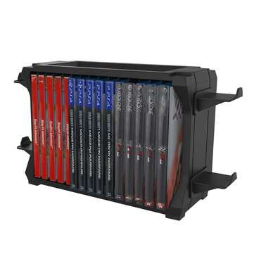 2 In 1 Game Disc Stand CD Storage Game Card Storage Gamepad Stand for Playstation 5 Game Controller