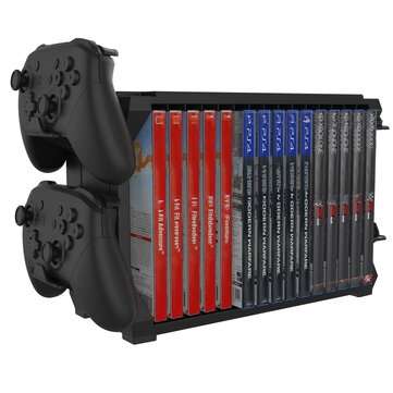 2 In 1 Game Disc Stand CD Storage Game Card Storage Gamepad Stand for Playstation 5 Game Controller